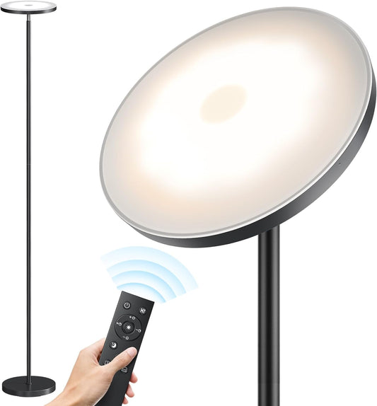 Floor Lamps for Living Room, 32W/3000LM Super Bright LED Floor Lamp with Remote Control, 69" Tall Standing Lamp with Stepless Dimmable, Modern Torchiere Corner Lamp for Bedroom, Office