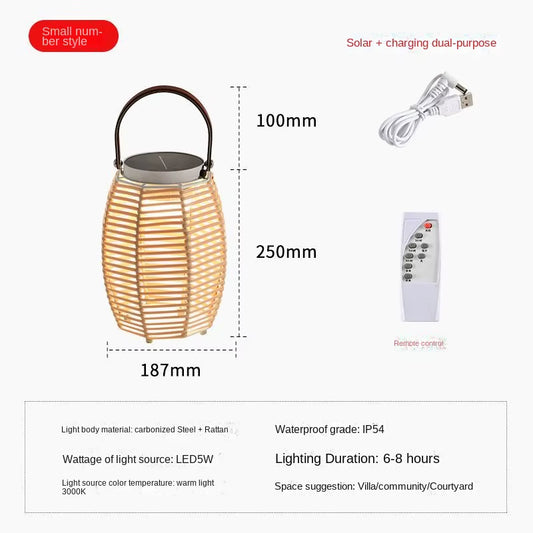 Outdoor Lights Courtyard Lights Villa Garden Lights Waterproof Modern Simple Patio Atmosphere Lights Solar Lights Woven Lights